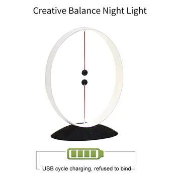 2020 Echilibrul Lumina de Noapte Magnetic de Încărcare USB LED Portabil Elipsă Magnetic Mijlocul-aer Comutator Lampă de Birou Decor Acasă 5