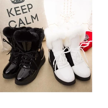 2020 Iarna Noi Scurtă De Blană Cald Cizme Cizme De Iarna Cizme De Zapada Pentru Femei Pantofi Pentru Femeie Cizme De Moda Pene De La Jumătatea Vițel Cizme Botine 35-40 5