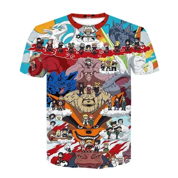 2021 Bărbați T-shirt Anime Naruto Tineret pentru Copii T-shirt 3DT-shirt Naruto Tricoul Cosplay Sus Men ' s T-shirt 5