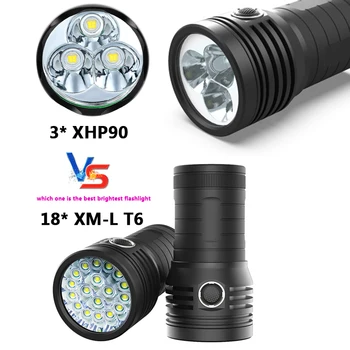 3pcs XHP90.2 Super-Puternic LED Lanternă Tactică 3 Modul de Lanterna USB Reîncărcabilă 18650 Baterie Lampă Ultra Luminos Linterna Negru 5
