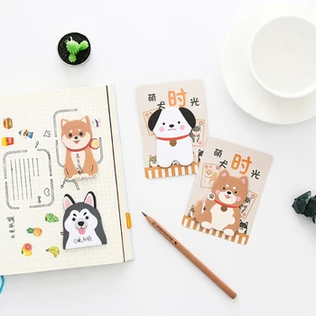 40packs/lot Kawaii Creative câine Akita catelus Memo Pad Memo Pad Auto-Adeziv de N Ori Note Lipicioase Birou Școală Supplie 5