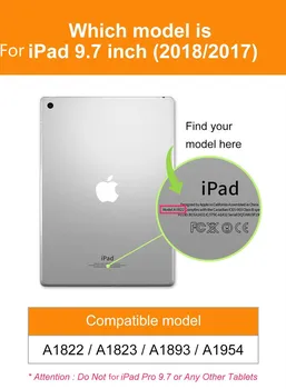Acoperi caz Pentru iPad 2017 9.7 inch de 360 de Grade de Rotație Stand Piele PU Magnetic Smart case Pentru iPad 9.7 2018 A1823 A1822 Cazuri 5
