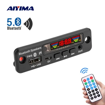 AIYIMA TWS Bluetooth 5.0 MP3 Audio Decoder Bord Spectru cu LED-uri de Afișare APE Home Theater Fara Suport Decodare FM, USB, AUX EQ 5