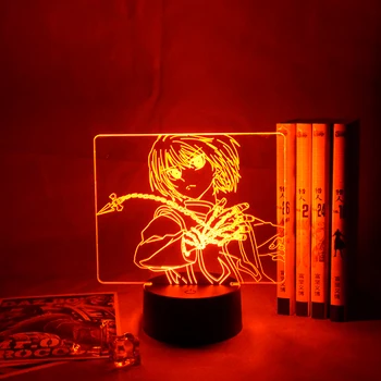 Anime Hunter X Hunter Kurapika Figura Noapte Ligh Acrylict Lampa Pentru Copil Decor Dormitor De Iluminat Pentru Copii Camera Veioza Cadou 5