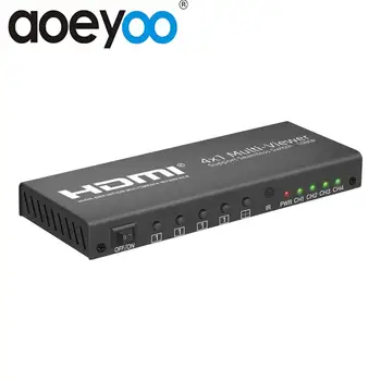 AOEYOO Convertor HDMI 4x1 Mulit-Vizualizare 1080P 4 Porturi Cu PIP fără Sudură Swith HDMI Quad Mulit-Viewer SPDIF Port Pentru PS4 TV 5