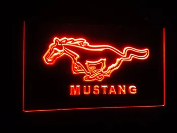 B37 Mustang logo-ul de bere bar, pub, club 3d semne de LED-uri Lumina de Neon Semn 5