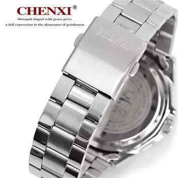 CHENXI Bărbați din Oțel Inoxidabil Trupa Ceasuri Bărbați Cuarț Ceas Bărbat de Lux Brand de Moda Ceas Ceasuri de mana Montre Homme xfcs 5