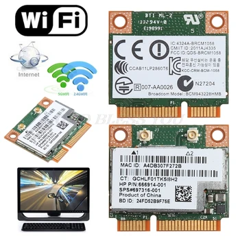 Dual Band 2.4+5G 300M 802.11 a/b/g/n WiFi, Bluetooth 4.0 Wireless Jumătate Mini PCI-E Card Pentru BCM943228HMB HP SPS 718451-001 5
