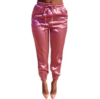 Femeile par Ud Dantelă-up Casual Pantaloni 2019 New Street Hot de Moda de Înaltă talie Pantaloni 5