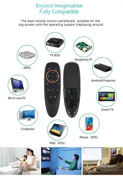 G10s G20s G30s Wireless 10M de la Distanță de Control 2.4 G Receptor USB Mouse-ul de Aer de Control Vocal Cu Gyro de Detectare de la Distanță Pentru Android TV Box 5