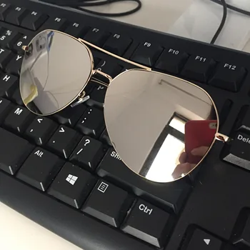 HBK Plat de Top a Crescut de Aur Bărbați Femei Oglindă ochelari de Soare Brand de Moda Designer Cool Ochelari de Soare cu ridicata de sex Feminin 2020 oculos de sol 5