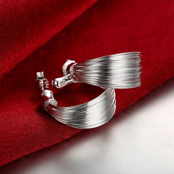 LEKANI Vânzare Fierbinte Argint 925 de Bijuterii de Moda Multistrat Stud Cercei Bijuterii Femei Cercei pentru Petrecerea de Nunta Bijoux 5