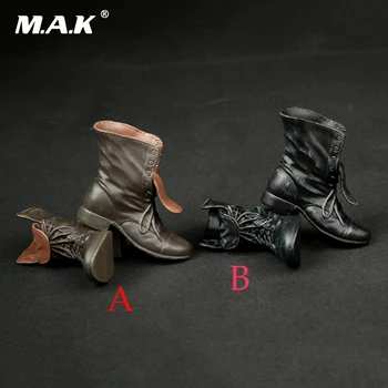 Negru si Maro 1/6 Cizme de Mens Casual Pantofi pentru 12 Inch Cifre Organismele de Păpuși Accesorii cu Picioarele în 5