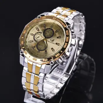 ORLANDO Ceasuri Bărbați Ceasuri de Aur din Oțel Inoxidabil Cuarț de Afaceri de Lux Ceasuri Barbati, administrat de omul relogio masculino reloj hombre 5
