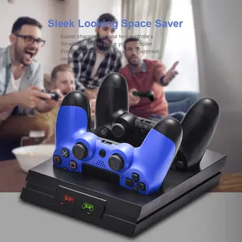 PS4 Slim Pro Controler Încărcător cu Indicator LED 2 Portul de Încărcare Energizant Rapid Docuri de Încărcare Stație de Andocare Sta 5