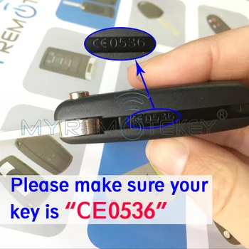 Remtekey CE0536 Flip cheie de la distanță 3 buton cu lumină buton HU83 cheie lama 434mhz pentru Citroen Peugeot cheie de masina 5