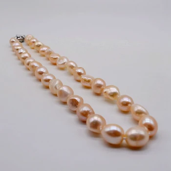 Roz neregulate colier de perle naturale baroc pearl, simplu lucrător de birou bijuterii, doamnelor colier de perle 5