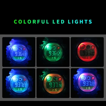 SKMEI Brand Sport Copii Impermeabil Ceas Digital cu LED-uri Copii Ceasuri de Lux Ceas Electronic pentru copii Copii Băieți Fete Cadouri 5