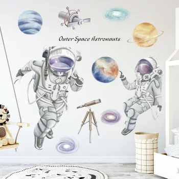 Spatiu astronautul DIY Autocolante de Perete Grădiniță, Dormitor, camera pentru Copii Eco-friendly Decalcomanii de Perete Art Decor Acasă Vinil picturi Murale 5