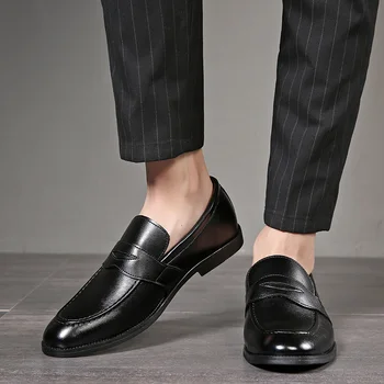 Toamna Barbati Pantofi Piele Barbati Pantofi Rochie de Lux, Oameni de Afaceri Oxfords Clasic Domn Pantofi 5