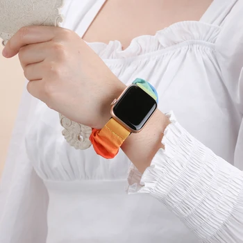 Toyouths Elasticele Elastic Curea de Ceas pentru Apple Watch Seria 6 5 4 3 2 1 Femei Incuietoare Curea Tesatura Pânză Watchband pentru iwatch 5