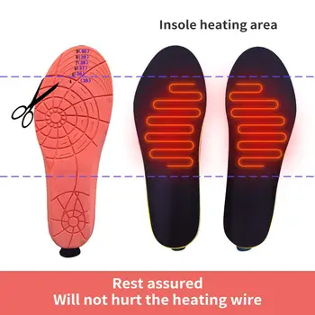 Unisex USB de Încărcare Electrice Incalzite Branțuri pentru Pantofi de Iarna mai Cald Picior Încălzire Branț Cizme Reîncărcabilă Încălzire Tampoane Tălpi 5
