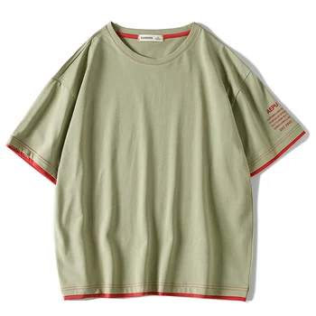 Woodvoice Bumbac 100 Mens T-Shirt Culoare Pură Maneca Scurta Barbati Tricou Barbat Topuri Man T Shirt Îmbrăcăminte Camiseta Hombre Para M-3XL 5