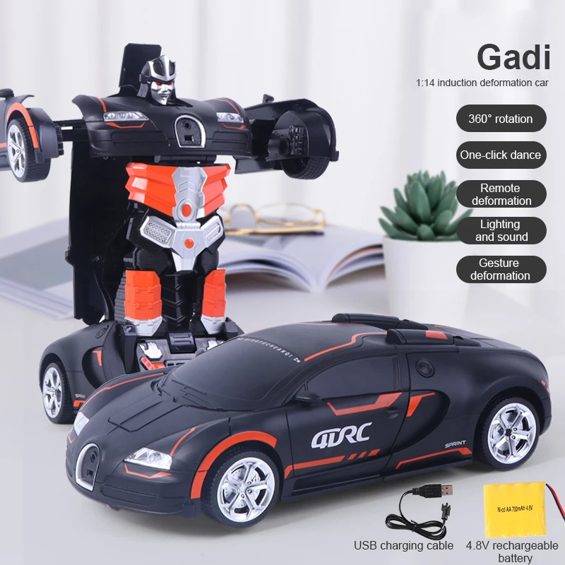 1:12 RC Masina de Transformare Roboți-Vehicul Sport Model Roboti Jucarii Cool Deformare Auto Copii, Jucarii si Cadouri Pentru Baieti 0
