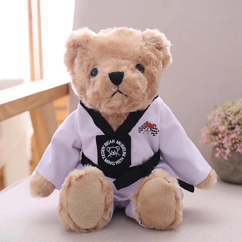 1 buc 30-40cm epacket Drăguț Taekwondo Ursuleț de Pluș Jucării de Pluș Drăguț Animal Urs Papusa Cadou Creativ Jucărie pentru Ziua de nastere prezent 0