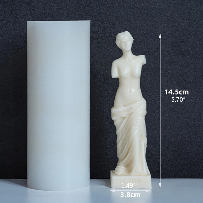 1 Pc DIY Arta Corpului Lumanare de Cristal Rășină Epoxidică Mucegai Parfum Uman în Formă de Venus, Zeita Ceara Turnare Tencuiala Silicon Mucegai 0