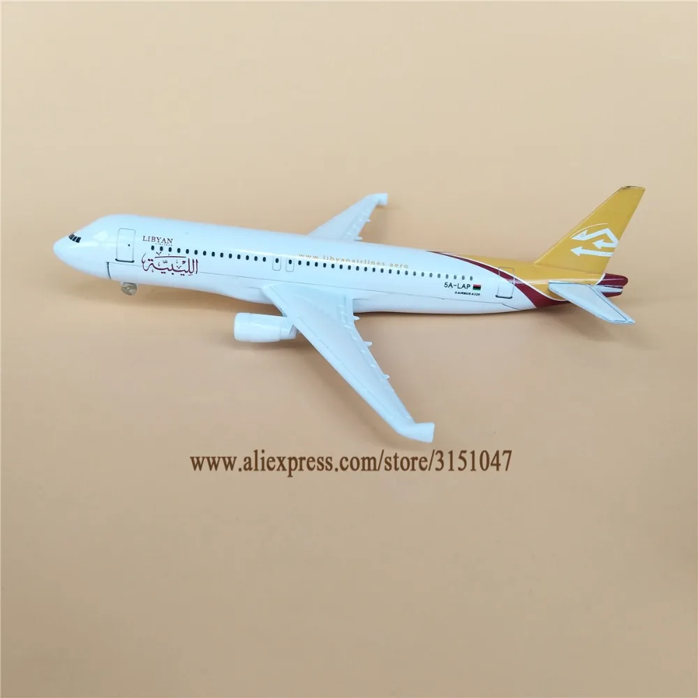 16cm Aer LIBYAN Airlines Airbus 320 A320 Model de Avion Aliaj Metal turnat sub presiune Model de Avion de Aeronave Airways Copii Cadou 0