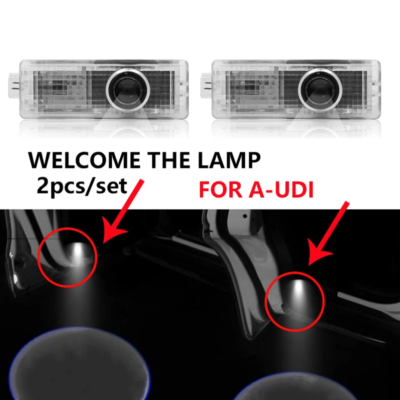 2 masina bine ati venit lumina ușa de proiecție laser lampă Pentru Audi b5 b6 b7 b8 A3 A4 A4L A5 A6 A6L C5 C6 RS4 RS5 Q3 Q5 Q7 accesorii Auto 0