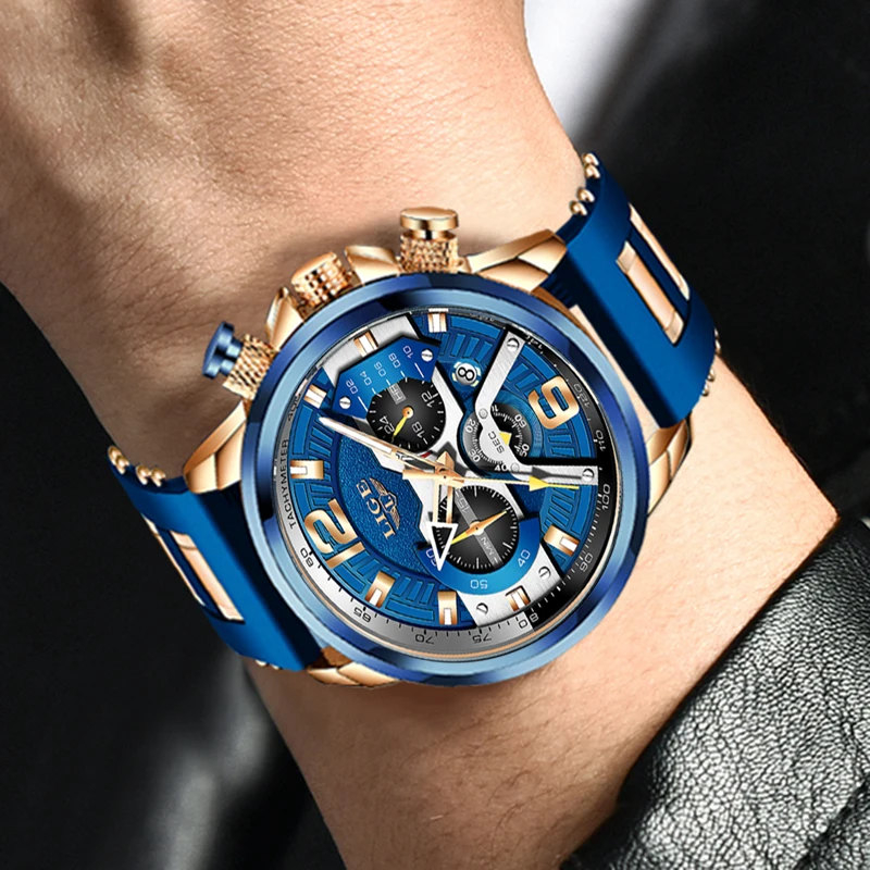 2020 LIGE Casual Sport Ceas pentru Barbati Brand de Top Militară de Lux din Piele, Ceasuri de mana Barbati, Ceasuri de Moda Cronograf Ceas de mână 0