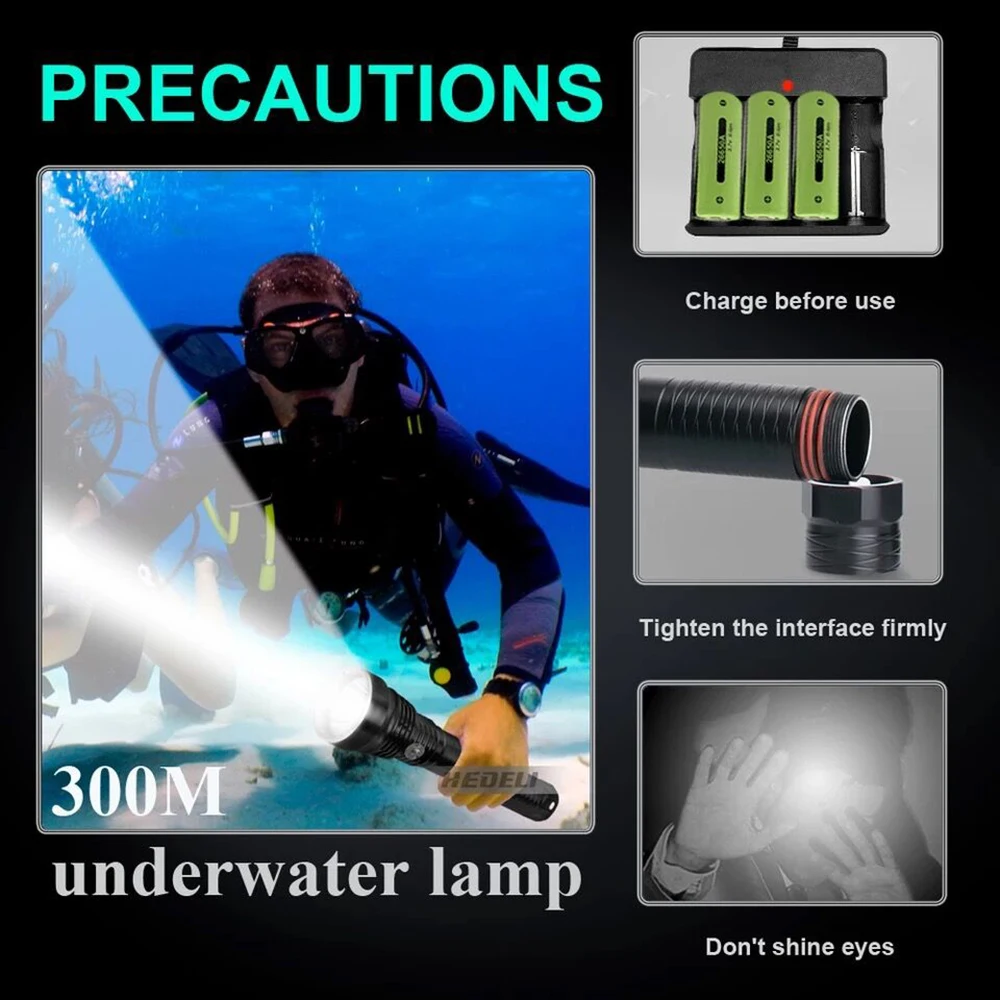 300M IPX8 profesie xhp90 scufundări lanterna xhp70 lampă Subacvatice xhp90.2 scufundări lanterna xhp70.2 scufundări lumină niște lanterne 0