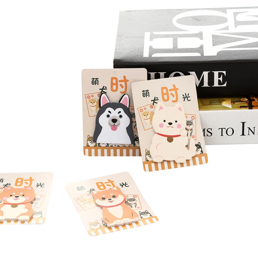 40packs/lot Kawaii Creative câine Akita catelus Memo Pad Memo Pad Auto-Adeziv de N Ori Note Lipicioase Birou Școală Supplie 0