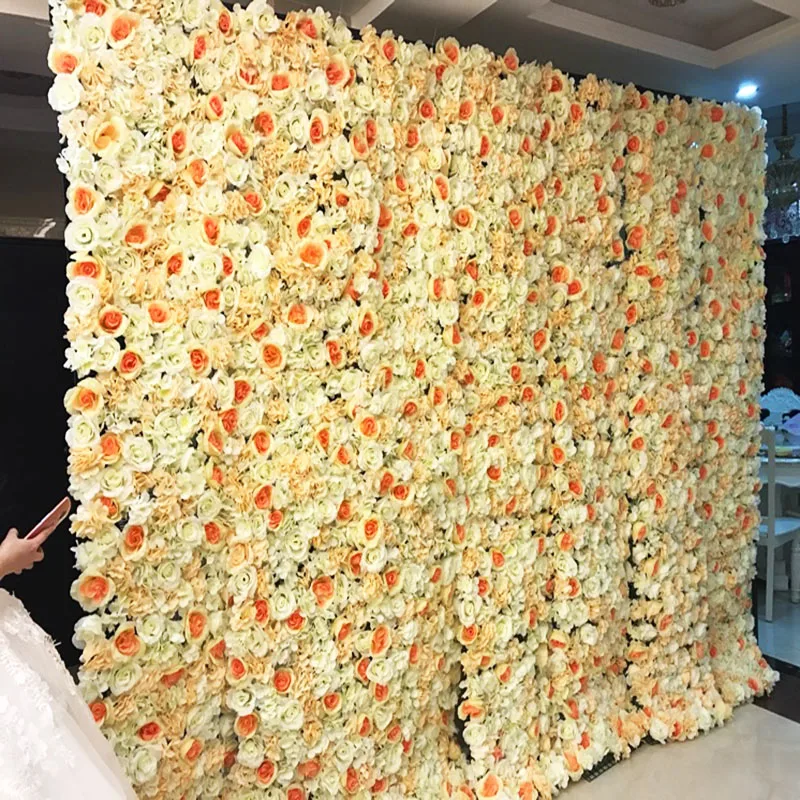 60x40 Cm Flori Artificiale Perete de Fundal de Nunta Recuzită Provizii de Decorare Perete Arcuri de Mătase Floare Trandafir Bujor Fereastra Studio 0