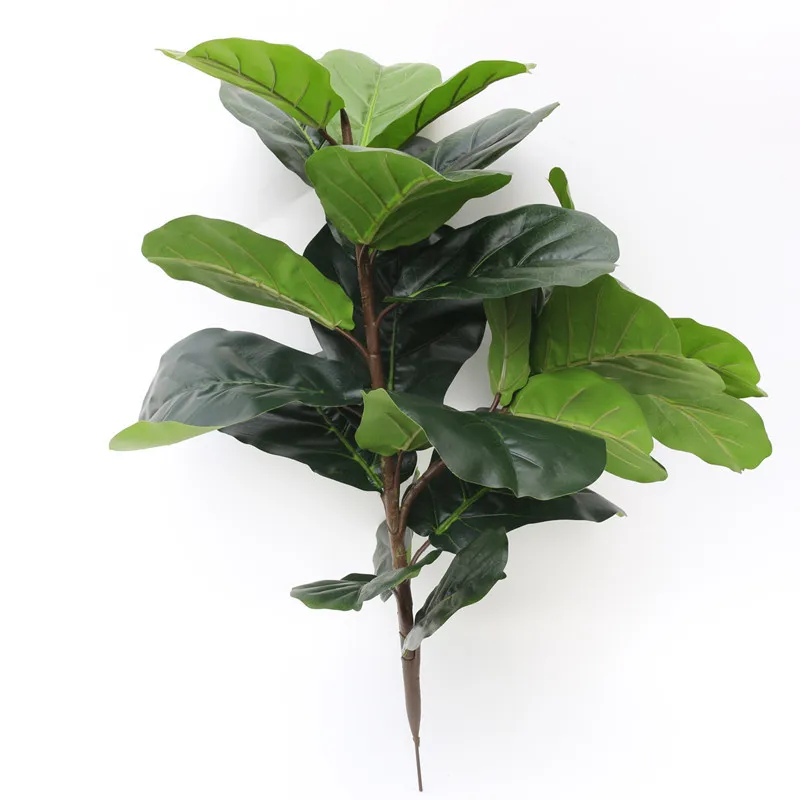 64-122cm Plastic Banyan Tree Frunze Mari Artificiale, Ramură de Copac Planta Verde rămâne Adevărat Fals Beneficiază de Frunze Pentru Petrecere Acasă Decor 0