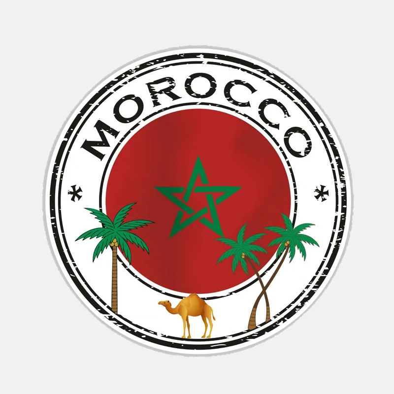 Amuzant, Creativ Maroc Flag Masina Autocolant Decor Acoperi Zgârieturile de Automobile Motociclete Accesorii Exterioare PVC Decal,14cm*14cm 0