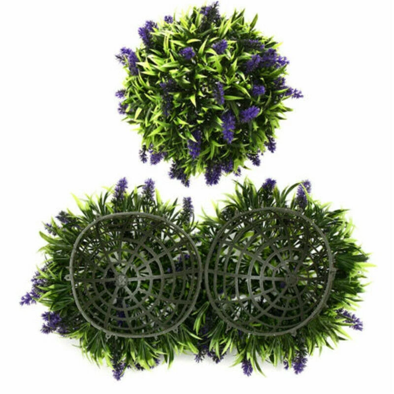 Artificiale Violet Lavanda Agățat arta Topiata Minge de Flori de Plante Decor Coș Ghiveci 30cm 0