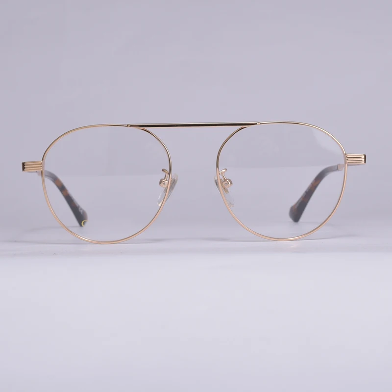 Brand Italian Pilot forma de ochelari din metal optice femei bărbați ochelari cadru GG0744O baza de Prescriptie medicala Ochelari cadru pentru femei barbati 0
