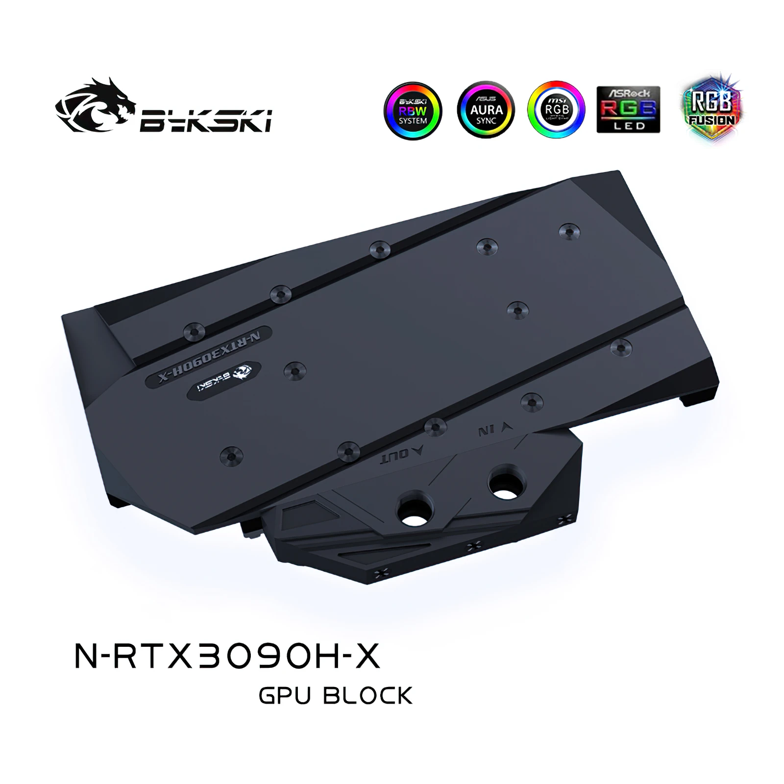 Bykski N-RTX3090H-X GPU Apă de Răcire Bloc de Referință RTX 3080 3090 0
