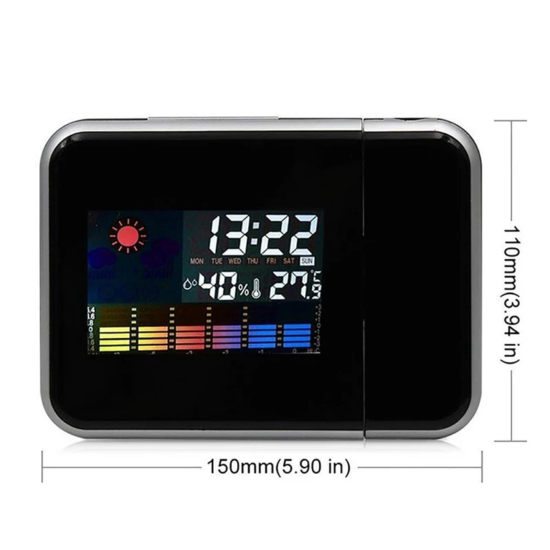 Ceas deșteptător Electric, Ceas Deșteptător Digital Snooze Ceas cu Alarma LCD Iluminare din spate Calendar de temperatura si Ecran LCD Vremii 0
