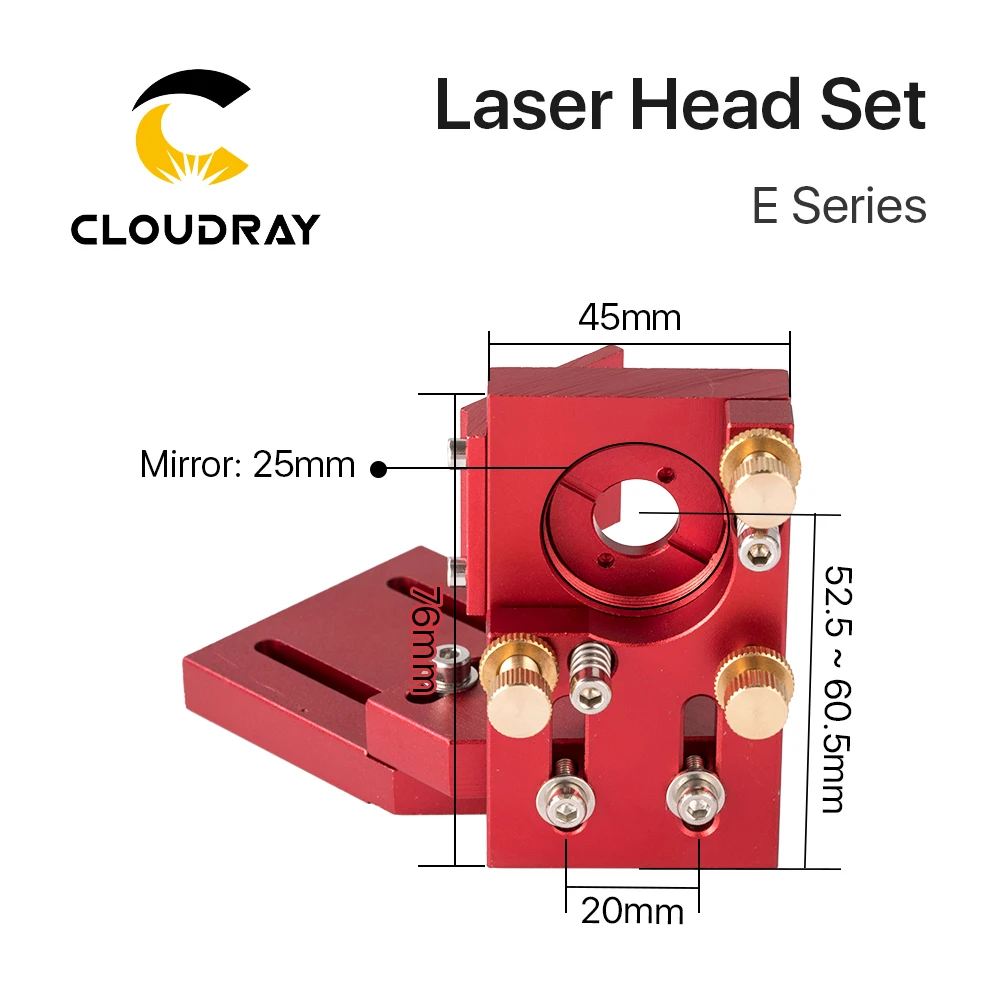 Cloudray Seria E Roșu cu Laser CO2 Set de Cap cu Dia 20mm Focalizare Dia 25mm Oglindă pentru Gravor Piese de Mașini de Tăiere 0