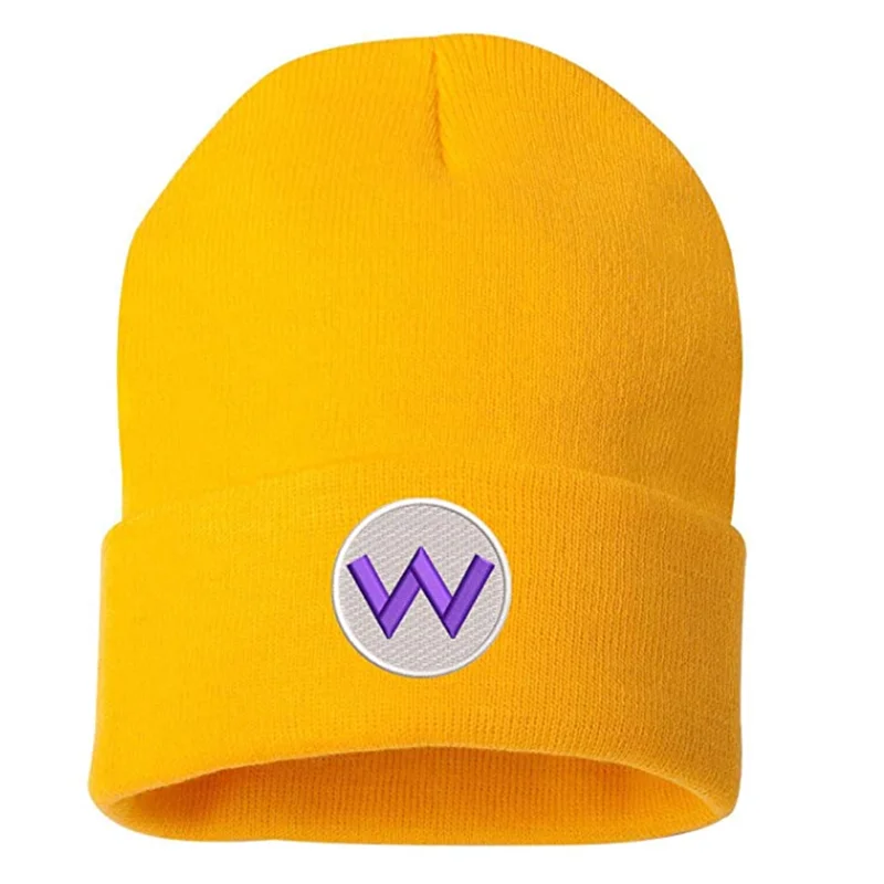 De înaltă Calitate, Super Mario Tematice Logo-ul Witer Pălărie Brodată cu Profil Redus Moale Coroana Unisex Beanie pentru Barbati Femei Hip-hop Chelioși 0