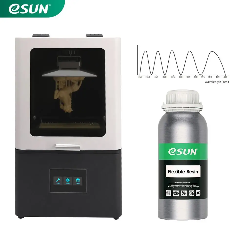ESUN LCD UV 405nm TPU-Cum ar fi Rășină Imprimantă 3D Flexibile Rășină pentru Foton Uscare UV LCD 3D Printer Fotopolimer Lichid 3D Rășină 500g 0