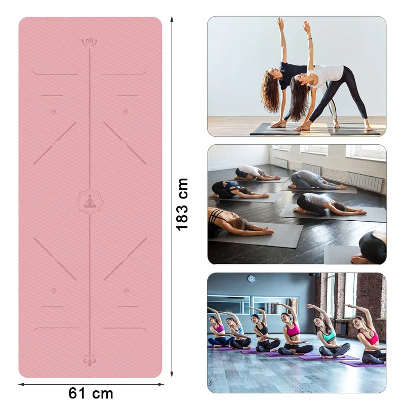 EVA Yoga Mat Cu Poziția Liniei de Fitness, Gimnastica, Saltele cu Strat Dublu anti-alunecare Incepator Sport Covor Tampoane Femei 6mm Rogojini Yoga 0