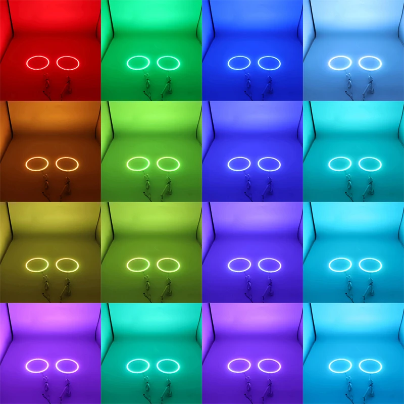 Faruri Multi-color RGB LED Angel Eyes Inel Ochi DRL RF Control de la Distanță pentru mazda 3 2010 2011 2012 2013 Accesorii 0