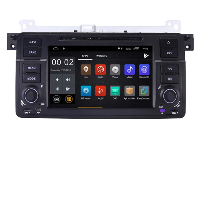 FIERBINTE ! HD ecran tactil 1 din 7 inch Android 10 car dvd player pentru BMW E46 M3 Cu Wifi 3G GPS Bluetooth Radio RDS volan 0