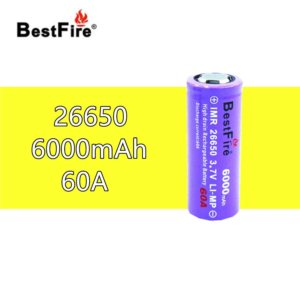 FIRE IMR 26650 6000mah 60A Flat Top Reîncărcabilă Lithiun Baterie pentru TIGARA lanterna mașină de jucărie notebook Li-ion batteris 0