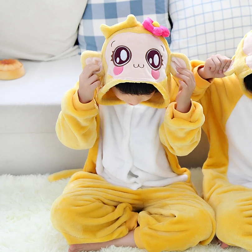 Kigurumis Animal Maimuta Copii Anime Cosplay Costum Costum Amuzant Scoala De Partid Student Juca Jocuri Onesies Performanță De Lux 0